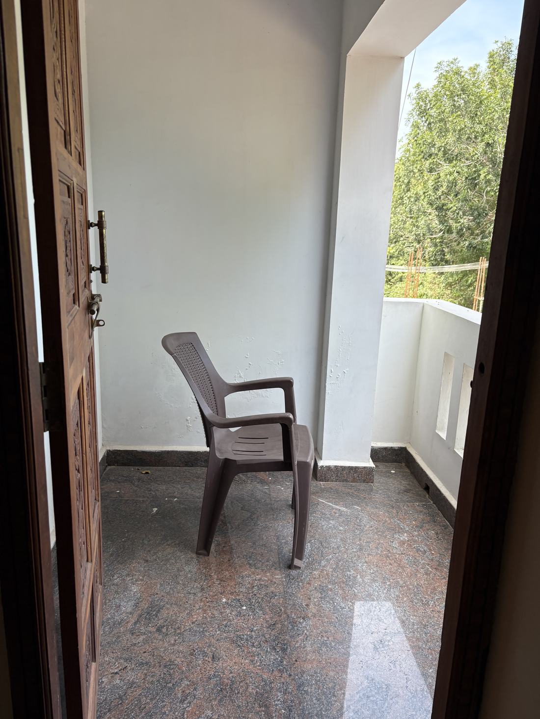 Agartha room F7, Art Le Cafe Auroville — private balcony