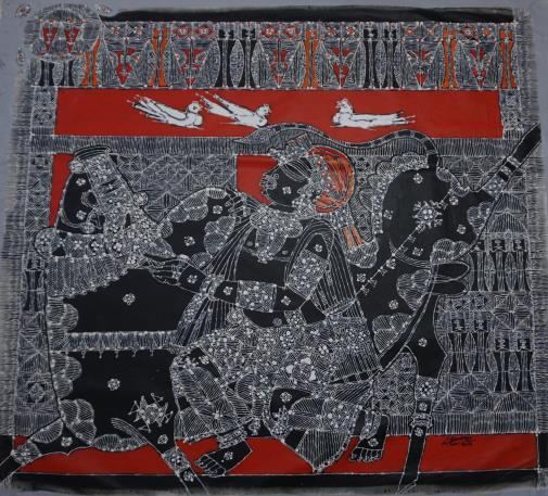 Untitled painting no. 6 by G Raman, 2014