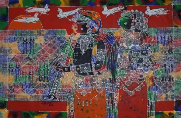 Untitled painting no. 12 by G Raman, 2014