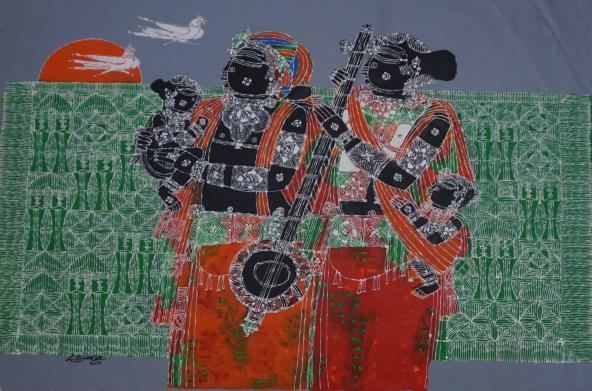 Untitled painting no. 13 by G Raman, 2014