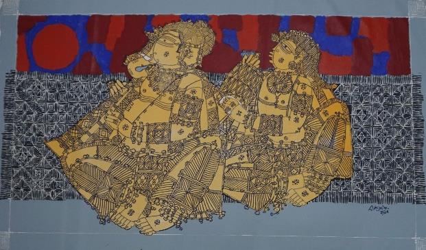 Untitled painting no. 17 by G Raman, 2008