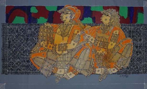 Untitled painting no. 18 by G Raman, 2008