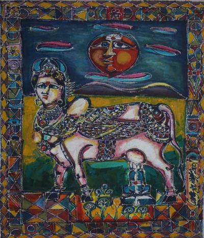 Untitled painting no. 25 by M Suriyamoorthy, 2001