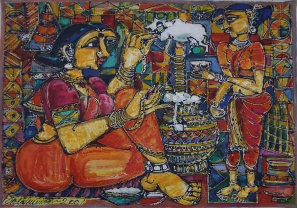Untitled painting no. 26 by M Suriyamoorthy, 2001