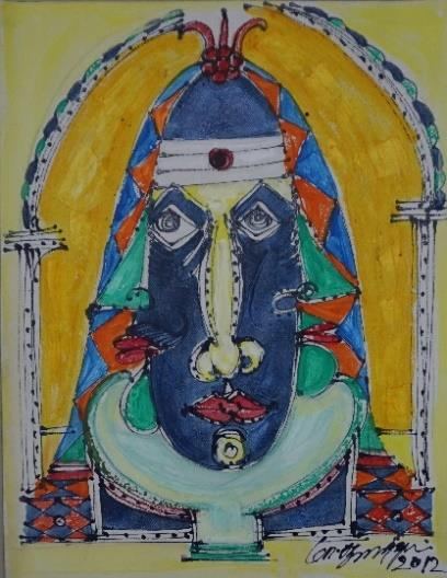 Untitled painting no. 31 by M Suriyamoorthy, 2012