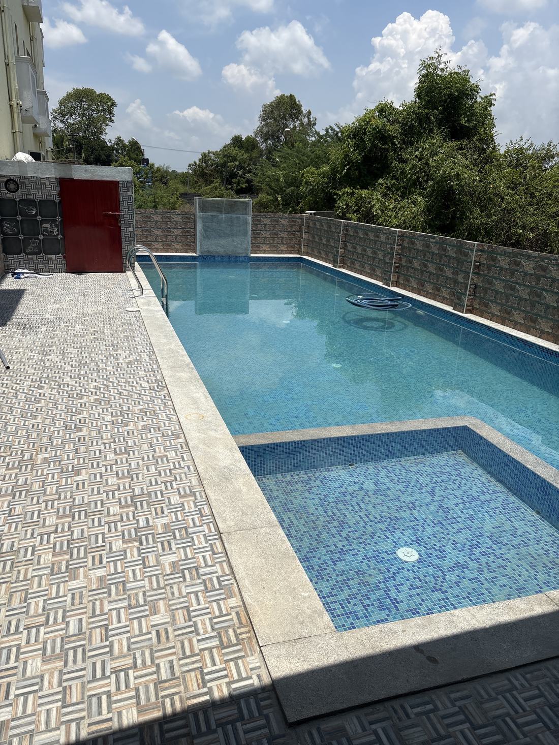 Utopia room F13, Art Le Cafe Auroville — pool view
