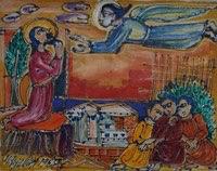 PRAYING TO GOD (70.3 X 86.0 CM)