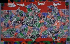 Vibrant Convergence (107.7 X 164.9 CM)